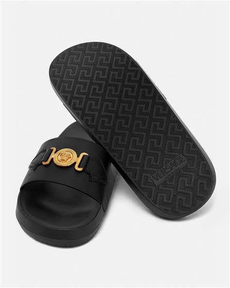 versace slides cheap men sale|versace la medusa leather slides.